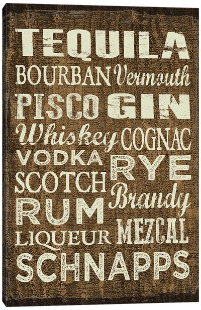 Liquor Sign II Canvas Art Print - Cognac