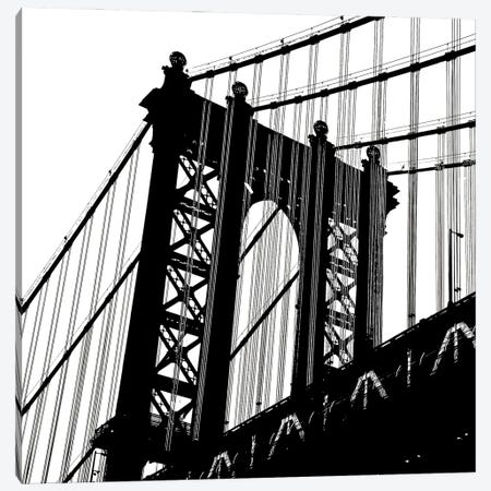 Manhattan Bridge Silhouette Canvas Print #ECK323} by Erin Clark Canvas Wall Art