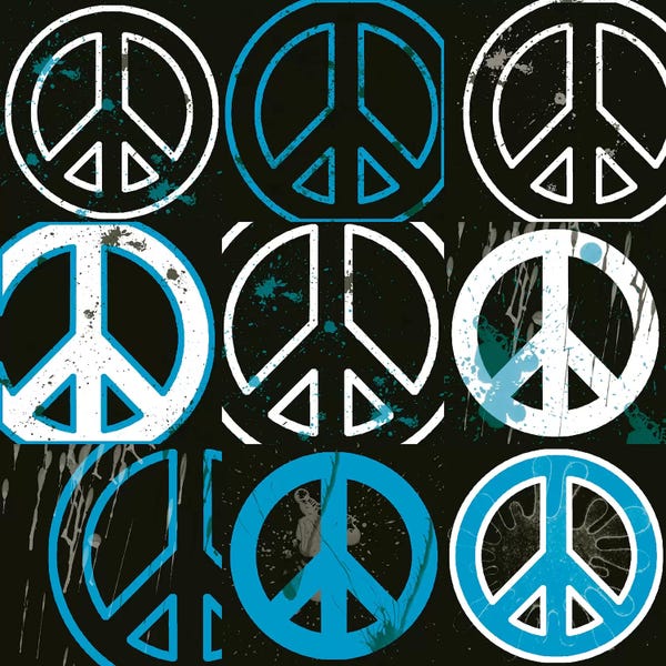 Peace Signs: Peace Mantra Blue by Erin Clark