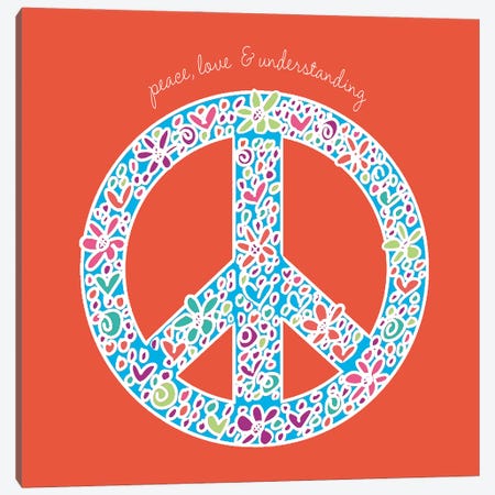 Peace, Love, And Understanding Canvas Print #ECK356} by Erin Clark Canvas Art