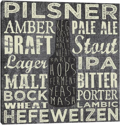 Beer Sign III Canvas Art Print - Winery/Tavern