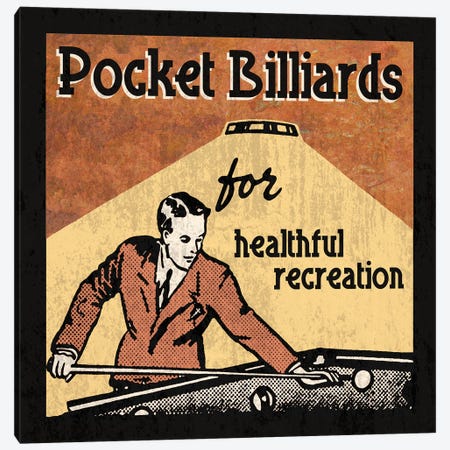 Pocket Billiards Canvas Print #ECK363} by Erin Clark Canvas Wall Art