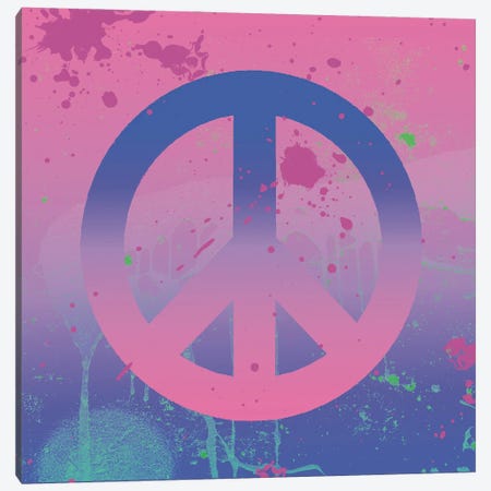 Psychedelic Peace Canvas Print #ECK368} by Erin Clark Canvas Art