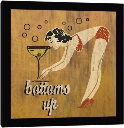 Bottoms Up Canvas Art Print - Champagne Art