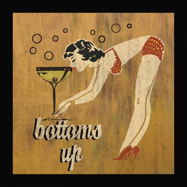 Food & Drink Posters: Bottoms Up by Erin Clark