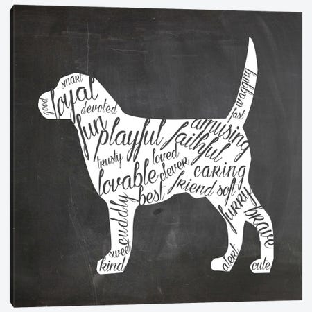 Dog Vocabulary Canvas Print #ECK53} by Erin Clark Art Print