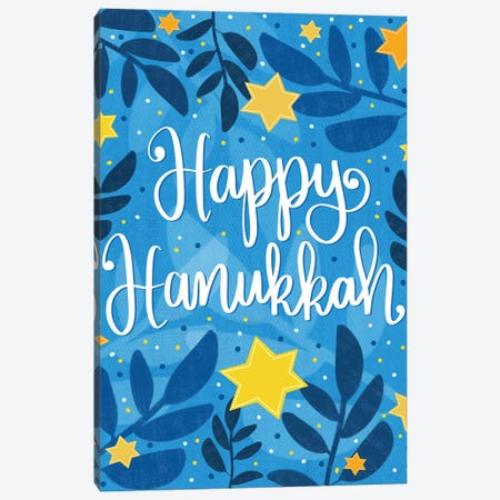 Happy Hanukkah I Canvas Print #ECR23} by Emily Cromwell Canvas Print