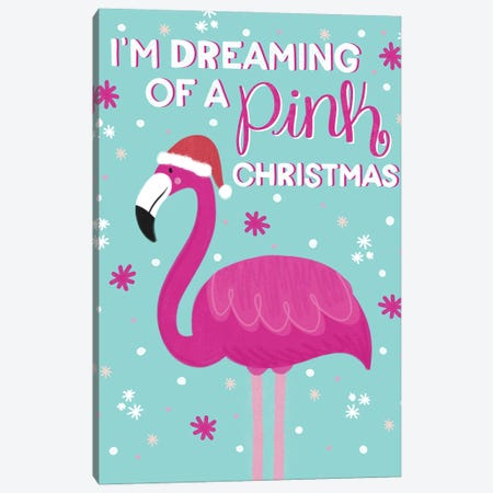 Pink Christmas Canvas Print #ECR25} by Emily Cromwell Canvas Artwork