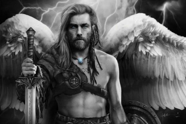 Black & White Drawings & Illustrations: Michael The Arc by Jeff Echevarria