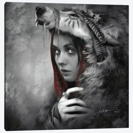 Red Riding Hood Canvas Print #ECV33} by Jeff Echevarria Canvas Wall Art
