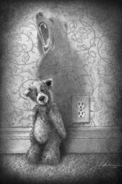 Black & White Pop Culture Art: They Call Me Teddy by Jeff Echevarria