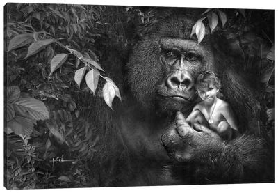 The Legend Begins Canvas Art Print - Gorilla Art