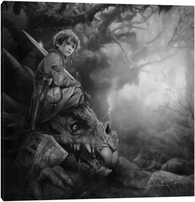 The Jabberwock Slayer Canvas Art Print - Dragon Art