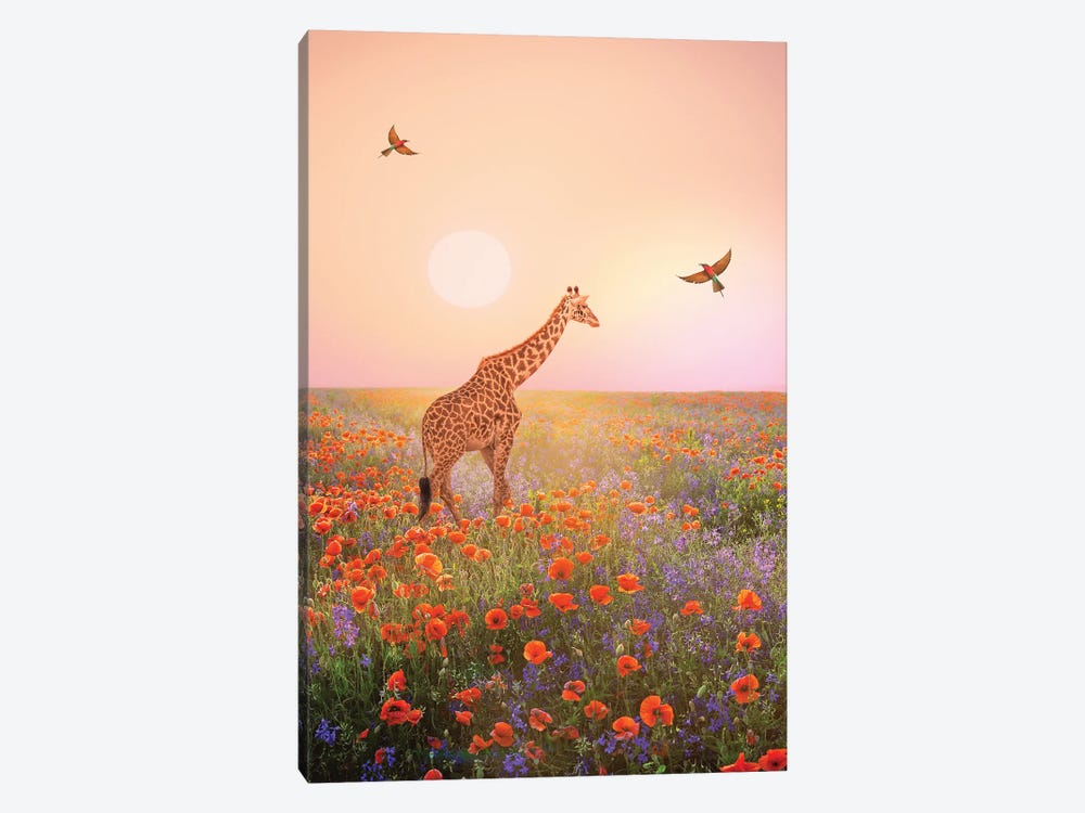 Giraffe by Edurne Andoño 1-piece Canvas Print
