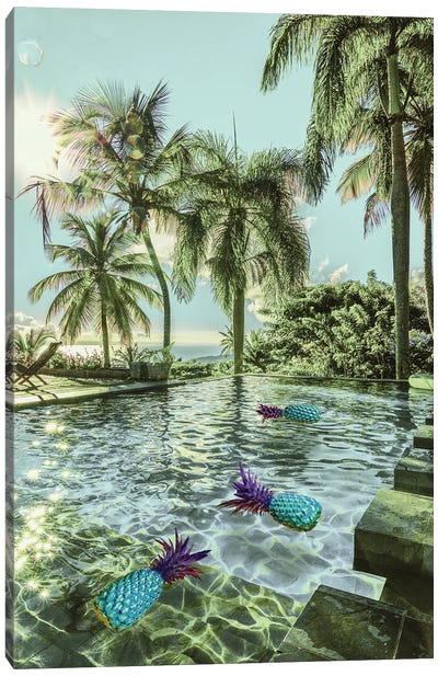 Pineapple Pool Canvas Art Print - Edurne Andono