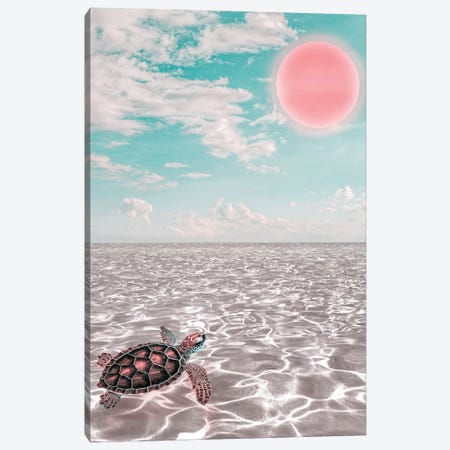 Pink Sun Canvas Print #EDA61} by Edurne Andoño Canvas Print