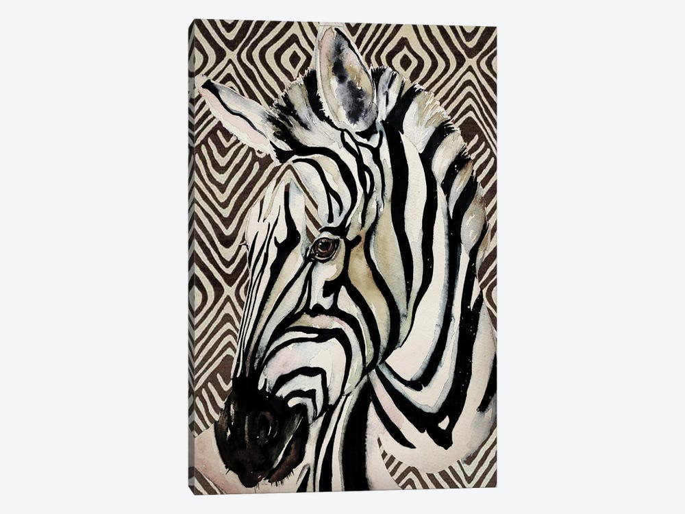 Designer Zebra by Emma Catherine Debs 1-piece Canvas Art Print