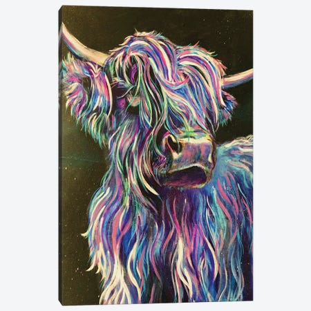 Highland Cow Canvas Print #EDB3} by Emma Catherine Debs Canvas Print