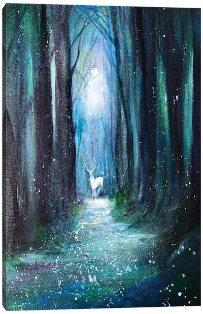Green And Blue Woodland Canvas Art Print