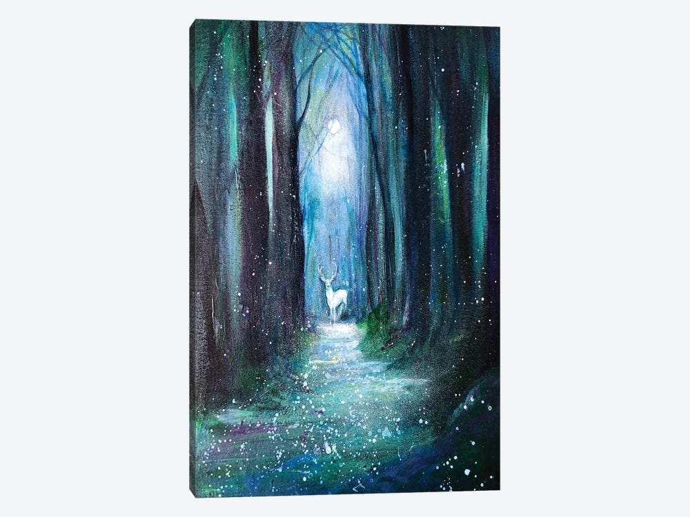 Green And Blue Woodland by Emma Catherine Debs 1-piece Art Print