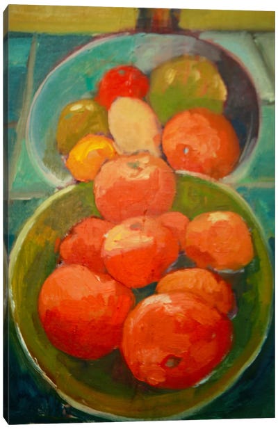 Fruit Bowls Canvas Art Print - Food & Drink Still Life