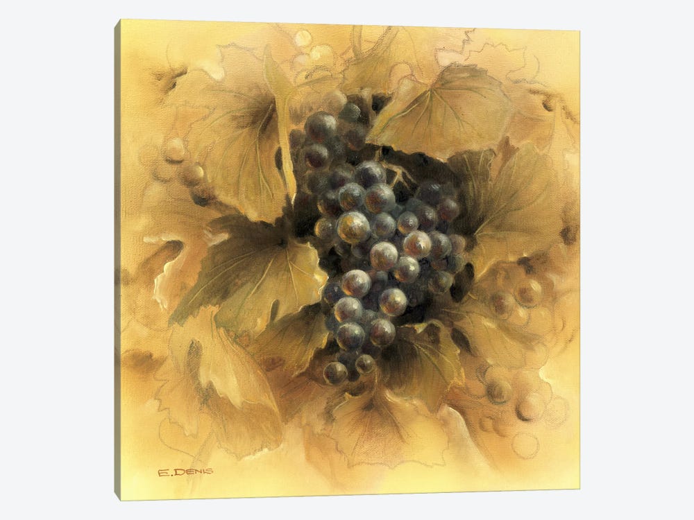 Grapes II by E Denis 1-piece Canvas Art Print