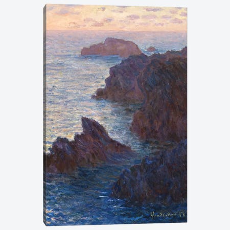 Rocks at Bell-Ile, Port-Domois, 1886 Canvas Print #EDG13} by Claude Monet Canvas Art