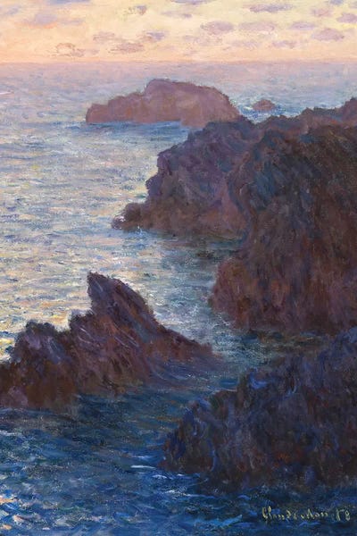 Rocky Beaches: Rocks at Bell-Ile, Port-Domois, 1886 by Claude Monet