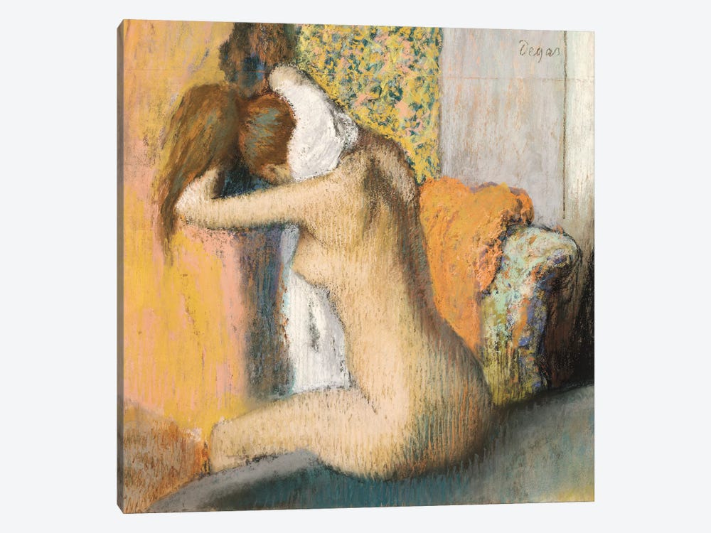 After The Bath by Edgar Degas 1-piece Canvas Wall Art