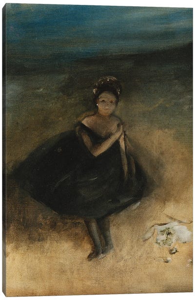Dancer with a Bouquet Canvas Art Print - Edgar Degas