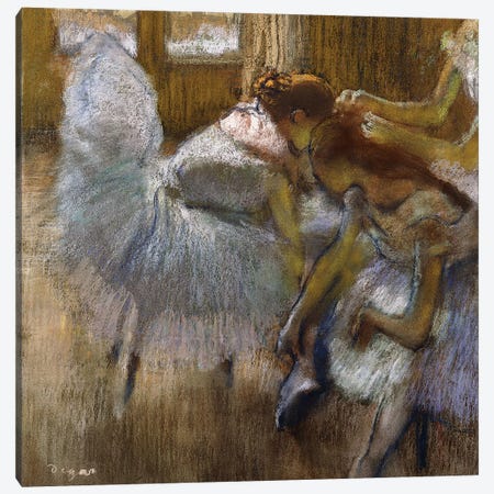 Dancers at Rest, c.1885  Canvas Print #EDG27} by Edgar Degas Canvas Art
