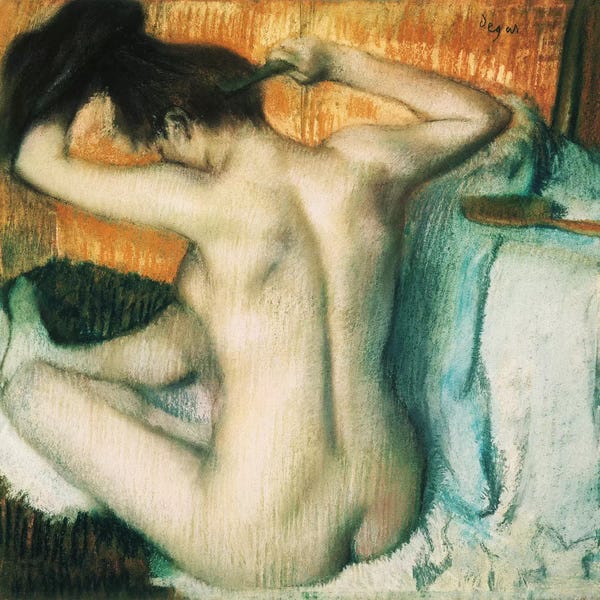 Edgar Degas: Woman Combing Her Hair by Edgar Degas