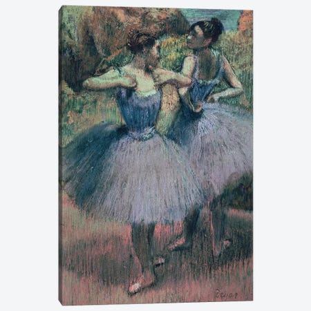 Dancers in Violet  Canvas Print #EDG30} by Edgar Degas Canvas Artwork