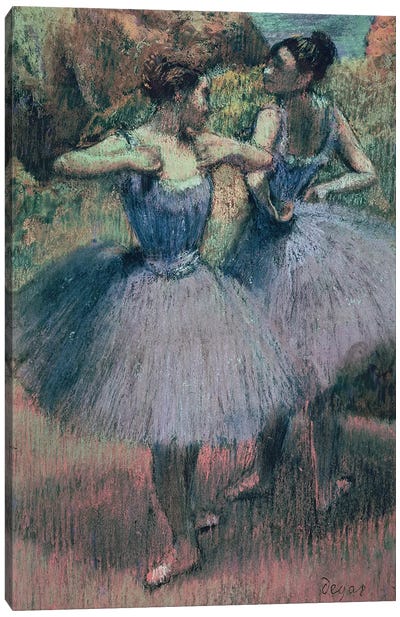 Dancers in Violet  Canvas Art Print - Edgar Degas