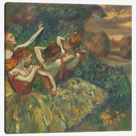 Four Dancers, c.1899  Canvas Print #EDG34} by Edgar Degas Canvas Art Print