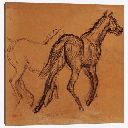 Horses, c.1882  Canvas Print #EDG35} by Edgar Degas Art Print