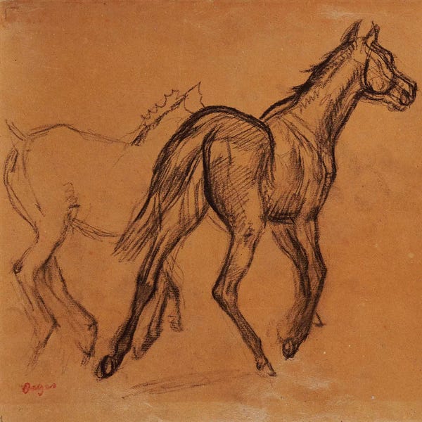 Edgar Degas: Horses, c.1882  by Edgar Degas