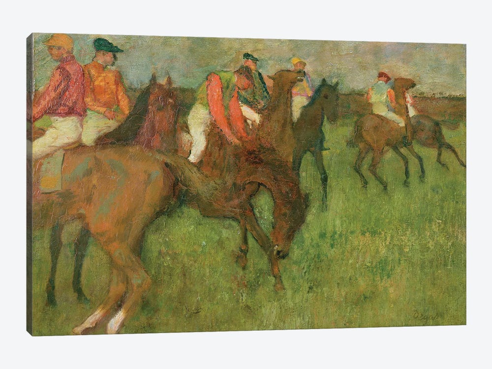 Jockeys, 1886-90 by Edgar Degas 1-piece Canvas Art Print