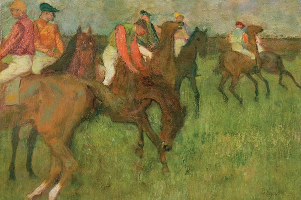 Edgar Degas: Jockeys, 1886-90 by Edgar Degas