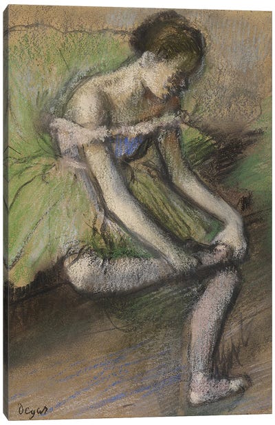 La Jupe Verte, c.1896  Canvas Art Print - Edgar Degas