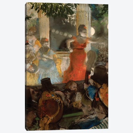 Le cafe concert, à ambassadeurs, 1876 Canvas Print #EDG43} by Edgar Degas Art Print