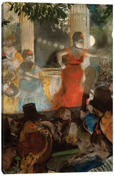 Le cafe concert, à ambassadeurs, 1876 Canvas Art Print - Edgar Degas