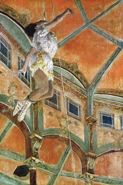 Edgar Degas: Miss La la at the Cirque Fernando, 1879  by Edgar Degas