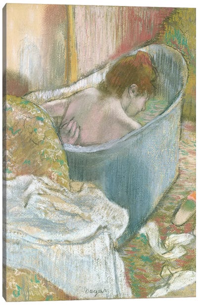 The Bath  Canvas Art Print - Edgar Degas