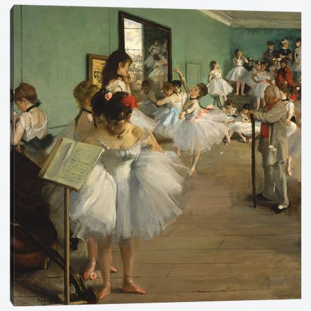 The Dance Class, 1873-74  Canvas Print #EDG62} by Edgar Degas Canvas Art Print