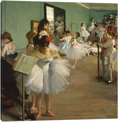 The Dance Class, 1873-74  Canvas Art Print - Edgar Degas