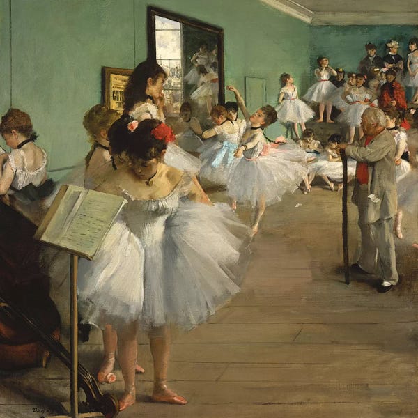 Edgar Degas: The Dance Class, 1873-74  by Edgar Degas
