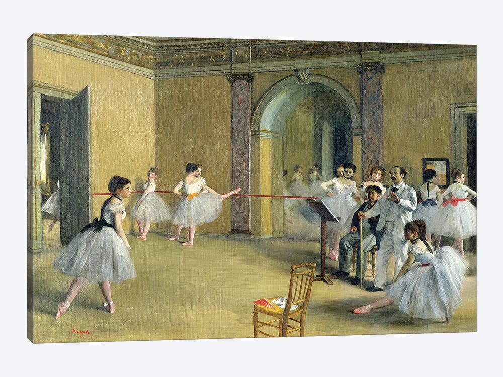 The Dance Foyer at the Opera on the rue Le Peletier, 1872  1-piece Canvas Wall Art