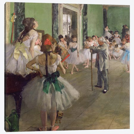 The Dancing Class, c.1873-76  Canvas Print #EDG64} by Edgar Degas Canvas Art