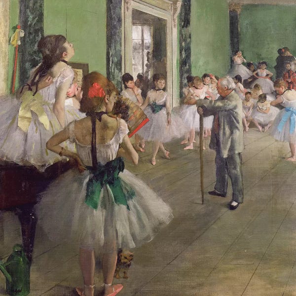 Edgar Degas: The Dancing Class, c.1873-76  by Edgar Degas